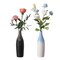 Uniquewise Modern Decorative Ceramic Table Vase Ripped Design Bottle Shape Flower Holder, PK 2 QI004356.2 - alternate 2